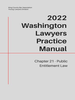 cover image of Washington Lawyers Practice Manual Chapter 21